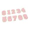 10Pcs Pink Number Patches 0 To 9 Number Exquisite Pink Easy Ironing Widely Used Iron On Patches for Jacket Shirt Shoes