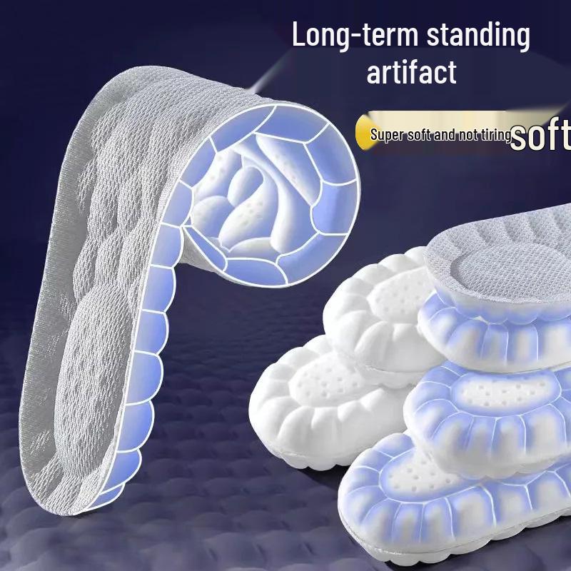 Third Gen PU Acupressure Insoles: Super Soft, Antibacterial, Deodorizing, Sweat-Absorbent & Breathable