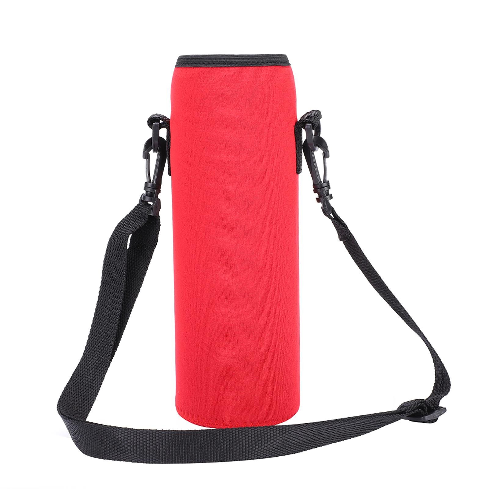Bolsa térmica para botella de agua para deportes al aire libre, funda protectora a prueba de quemaduras con correa