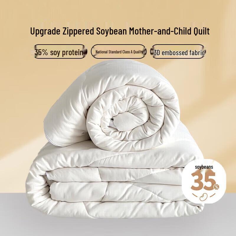 

Dohia A-Class 35% Soybean Fiber Zippered Dual All-Season Comforter
