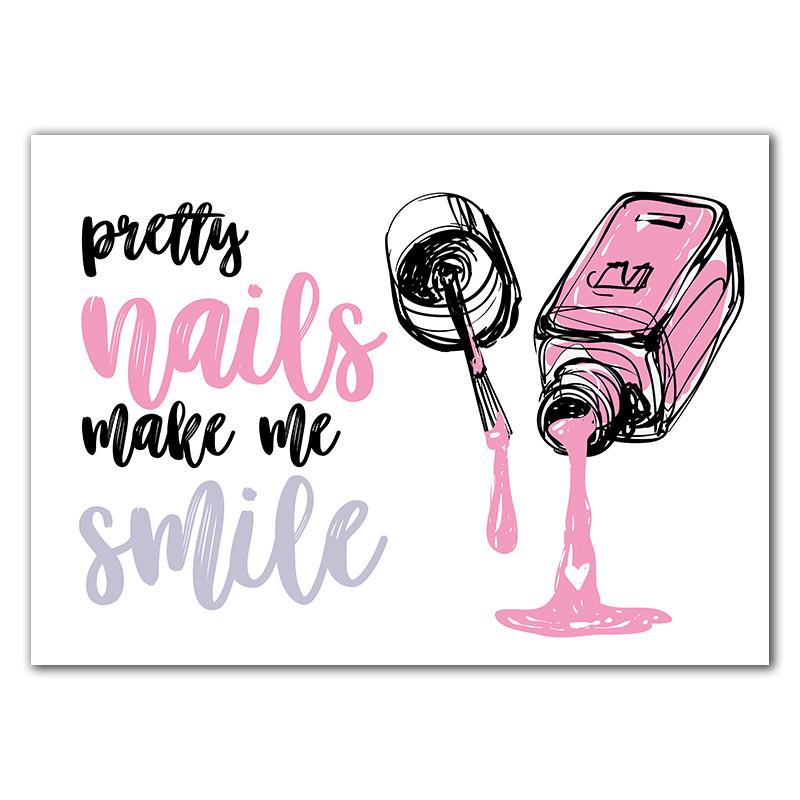 Schöne Modeillustrationswerkzeuge für Maniküre, Make-up, Nagelkunst, Bilder, moderne Salon-Wandposter und Drucke, Dekor HD3157