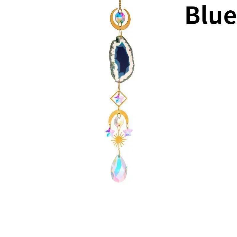 Suncatcher Crystal Sun and Moon Crystals Prism Rainbow Sun Catcher Garden Decoration Hanging Window Patio Ornament