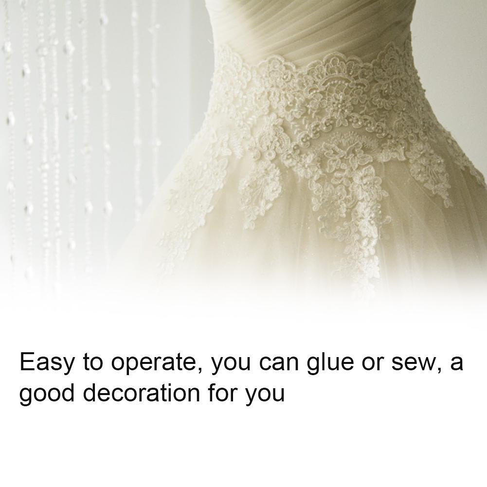 1 Yard DIY Handmade Lace Pearl Ribbon Tape Trim Decoration Clothes Accessories #3