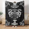 Viking Theme Printed Blanket - Perfect for Couch, Bed, Travel & Outdoor Use | Machine Washable, Cozy & Durable.