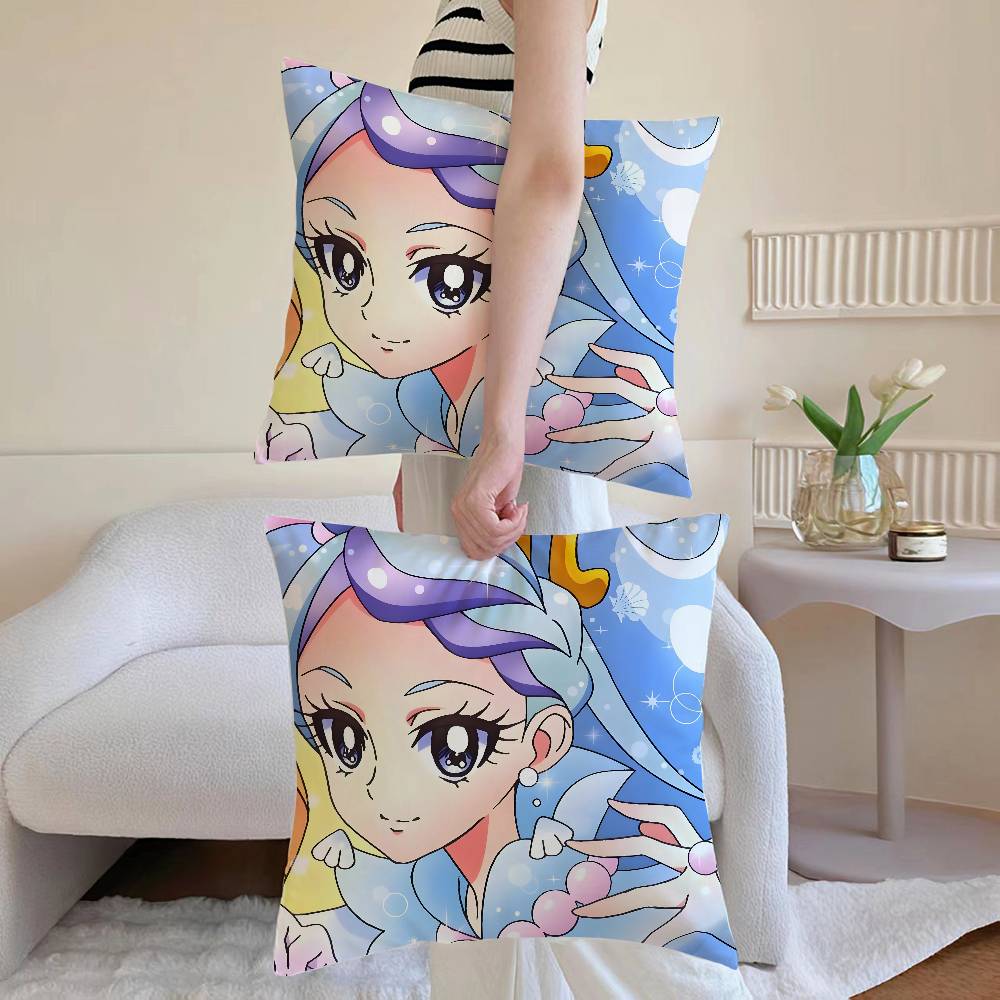 Cure M-Mermaid Pillow Case Sofa and Living Room Decorative Cushion Covers Dust-proof and Mite-proof Invisible Zipper
