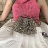 Yogodlns Women Summer Woven Hand Bag Luxury Design Hollow-out Silver Hand Woven Single Shoulder Underarm Bag