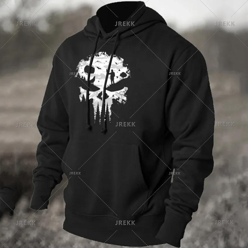 Модные мужские толстовки с капюшоном с принтом 3D-креста — фото 11