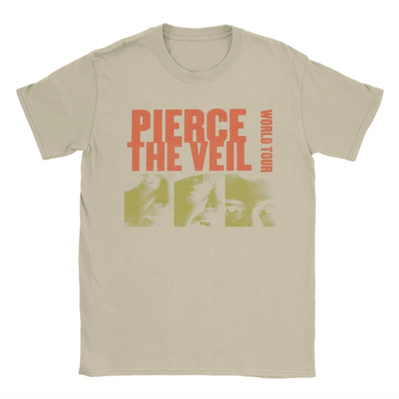 2025 Summer/Autumn retro PIERCE THE VEIL printed T-shirt loose and casual short-sleeved trendy top for men and women