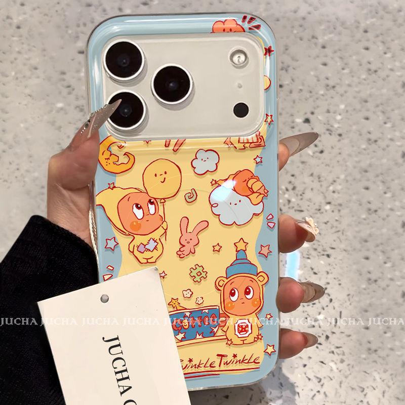 Applicable coffee balloon star person apple 17 mobile phone case cartoon cute iphone16pro niche 15 new 1