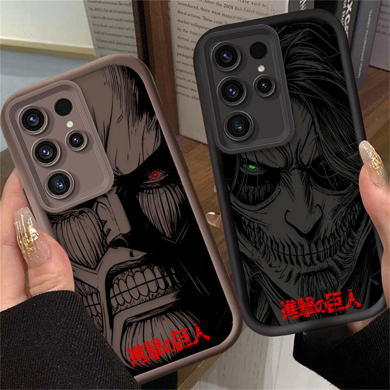 Attack On Titan Anime Giant Case For Samsung Galaxy S24 S23 S25 Ultra S22 S21 Plus FE A56 A36 A26 A16 A06 A15 A25 A35 A55 5G