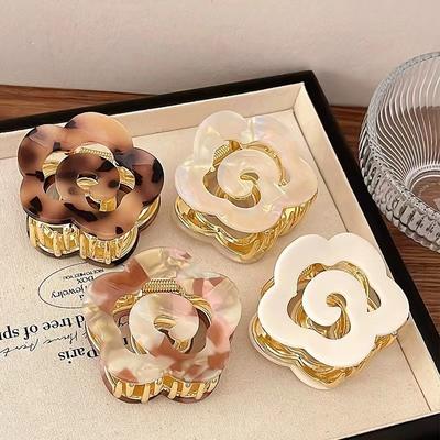 1 Stück Xiangyun Essigsäure Premium Blume Haarspange Damen Neu High-End Haifisch-Clip Hinterkopfplatte Haarspange Kopfschmuck
