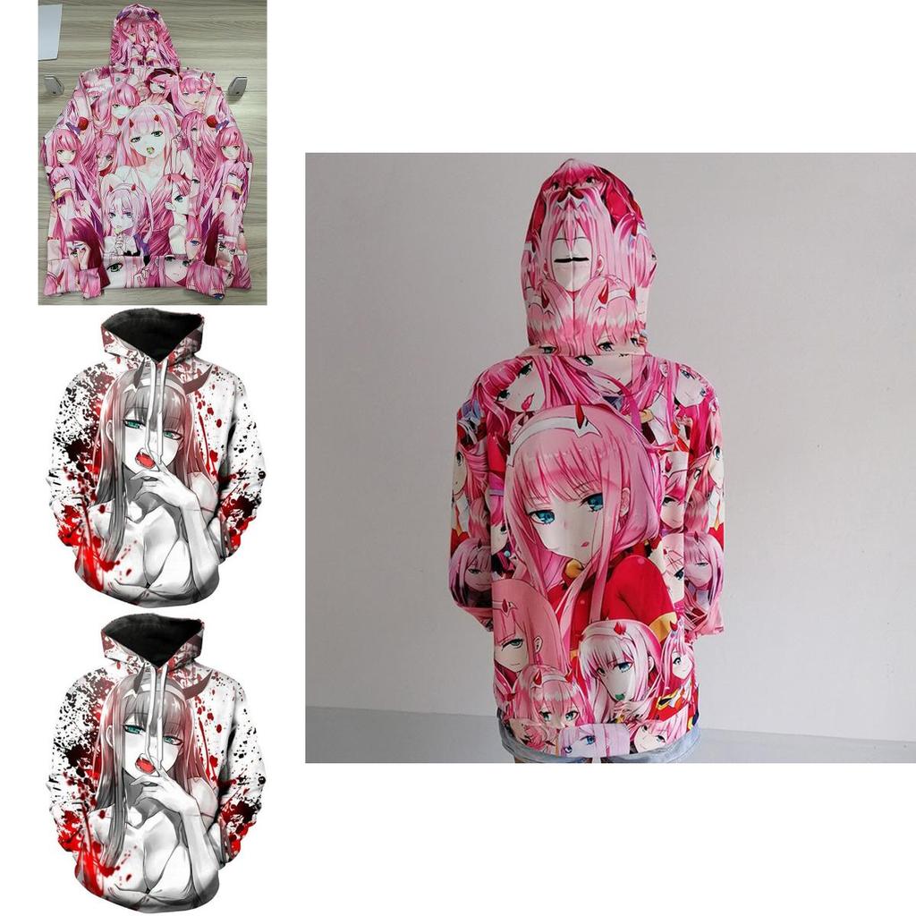 Cozy And Stylish Anime Darling In The Franxx Zero Two Pattern Unisex Hoodie