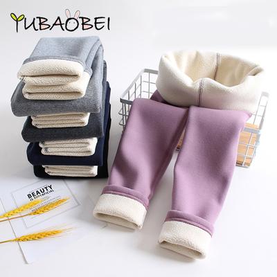 Kids Warm Leggings Girls Spring Autumn Trousers Plus Velvet Children High Waist Leggings Winter Pants for Baby Girl