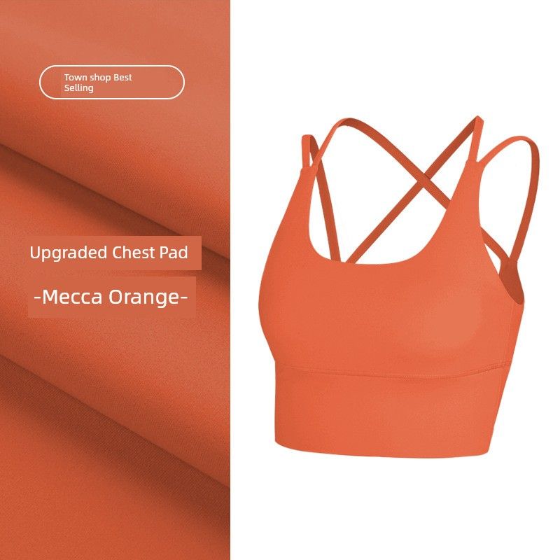 Export Soft Glutinous Yoga Straps Fitness Beauty Back Yoga Vest Sports Intimates Bubble Wrap Running Cover Supernumerary Breast Tops Women