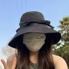 Breathable Fisherman Hat Solid Color Wide Brim Sun Hat Simple Sunscreen Bucket Hat  Beach