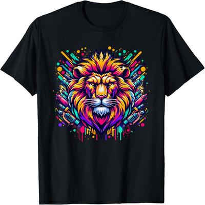 Street Art Graffiti King of the Urban Jungle Graffiti Lion T-Shirt