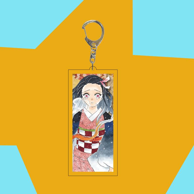 Demon Slayer Acrylic Keychain Pendant - Nezuko, Tanjiro & Zenitsu Anime Merchandise 55mm