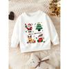 Kids Sweatshirt Christmas Crewneck Sweatshirt, Featuring a Santa Claus Holding a Gift Box for a Festive Touch,Spring Fall Sweatshirt