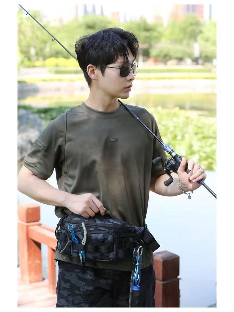 Multi-functional Tactical Crossbody Waist Bag for Men & Women - Outdoor Sports, Casual Fishing, Large Capacity