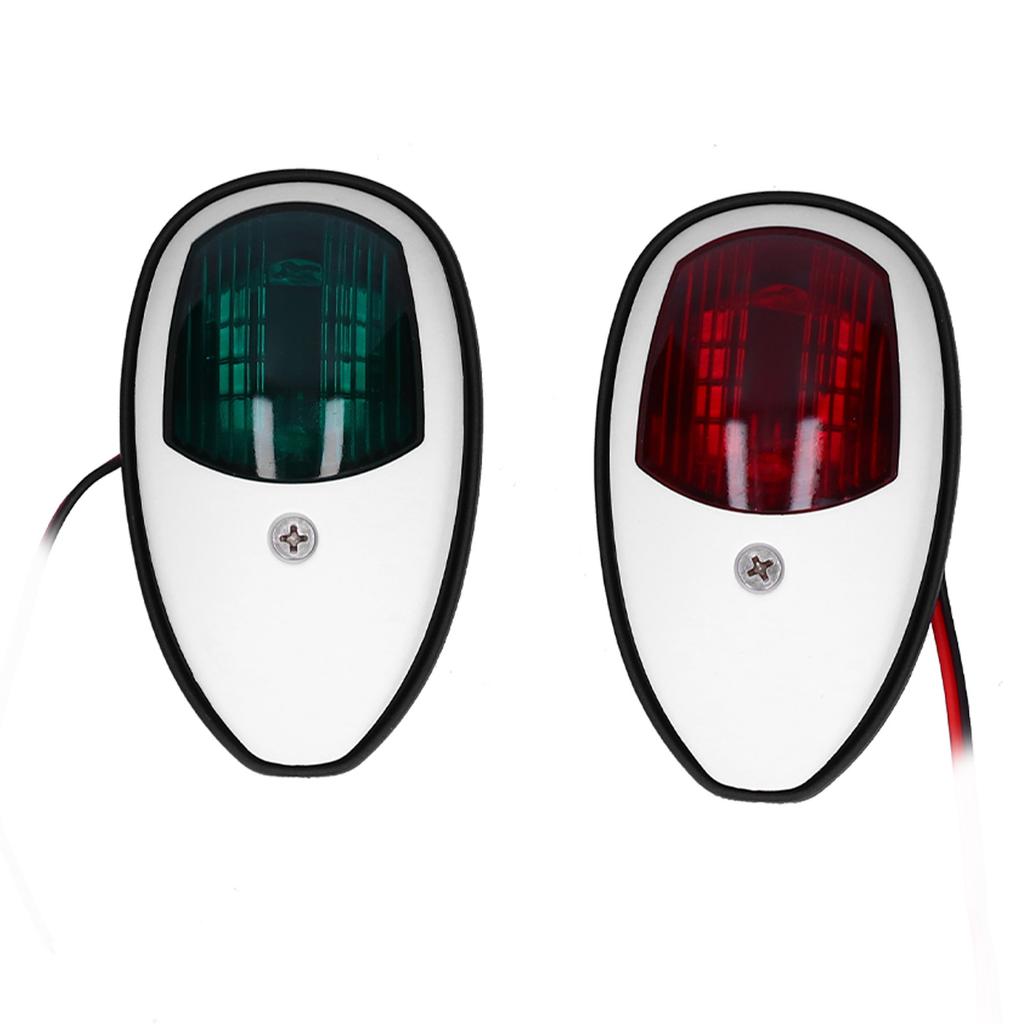 2pcs LED Boat Navigation Light RedGreen Signal Lamp IP65 Waterproof ABS for Marines Yachts 10V?30V