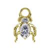 Charms - Cocr Nf - Beetle With White Zircon - Gold - D-085