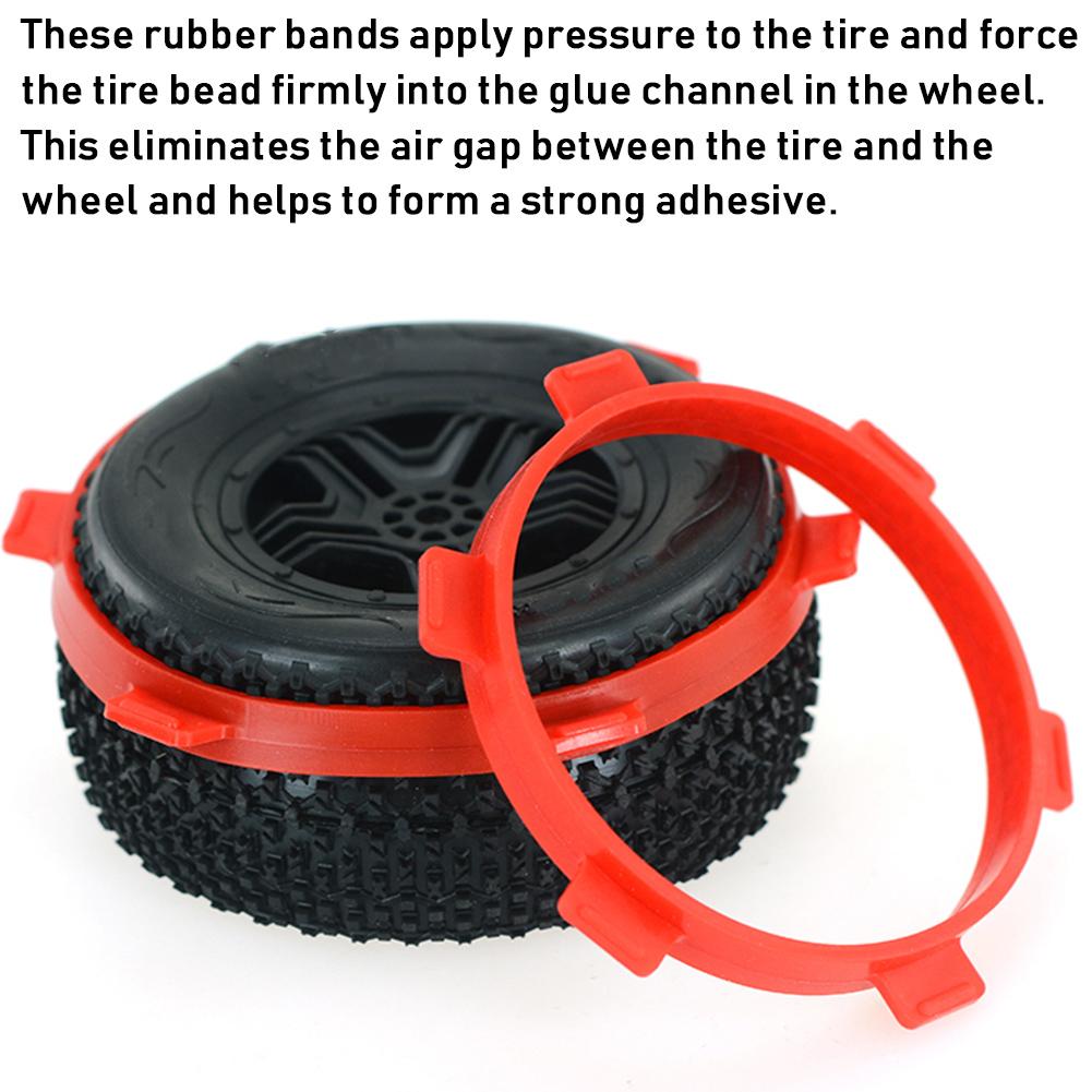 Tire Mounting Rubber Band Tool Accessories for RC 1/8 Off Road Vehicles 1/10 Short Trucks(Yellow )