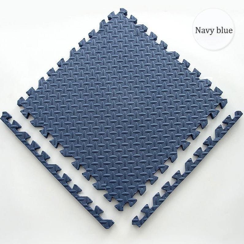 

Массажный коврик из пены ЭВА, коврик-пазл для упражнений для домашнего спортзала, сцепляющиеся напольные коврики для спортзала с нескользящей поверхностью, акупунктурный коврик 1 Pcs темно-синий