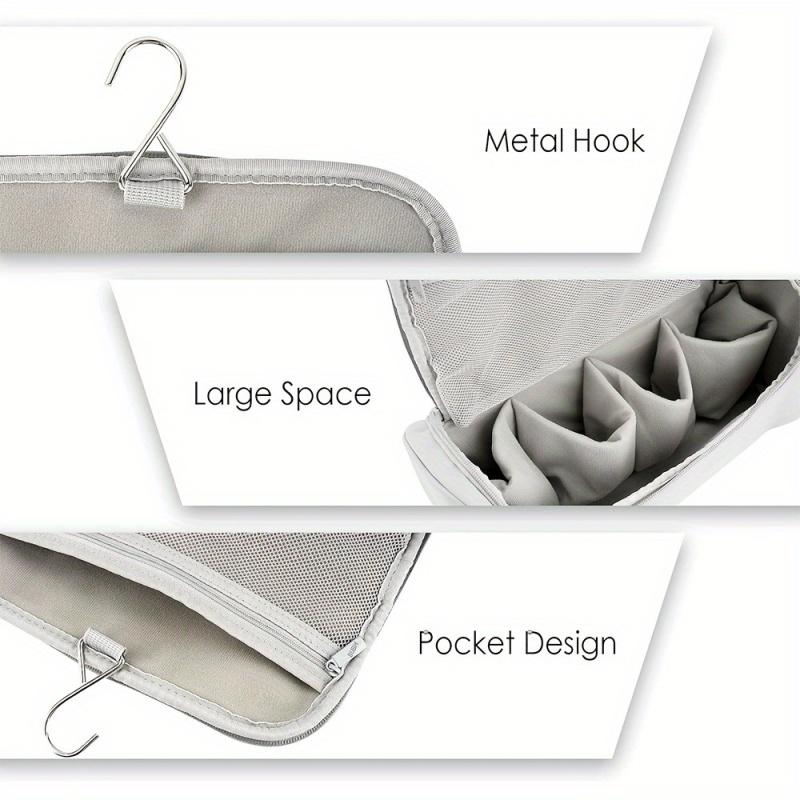 Portable Travel Organizer Case for D-Hair Dryer Set Fits Curling Barrels Smoothing Brushes with Zipper Closure Accessory Storage