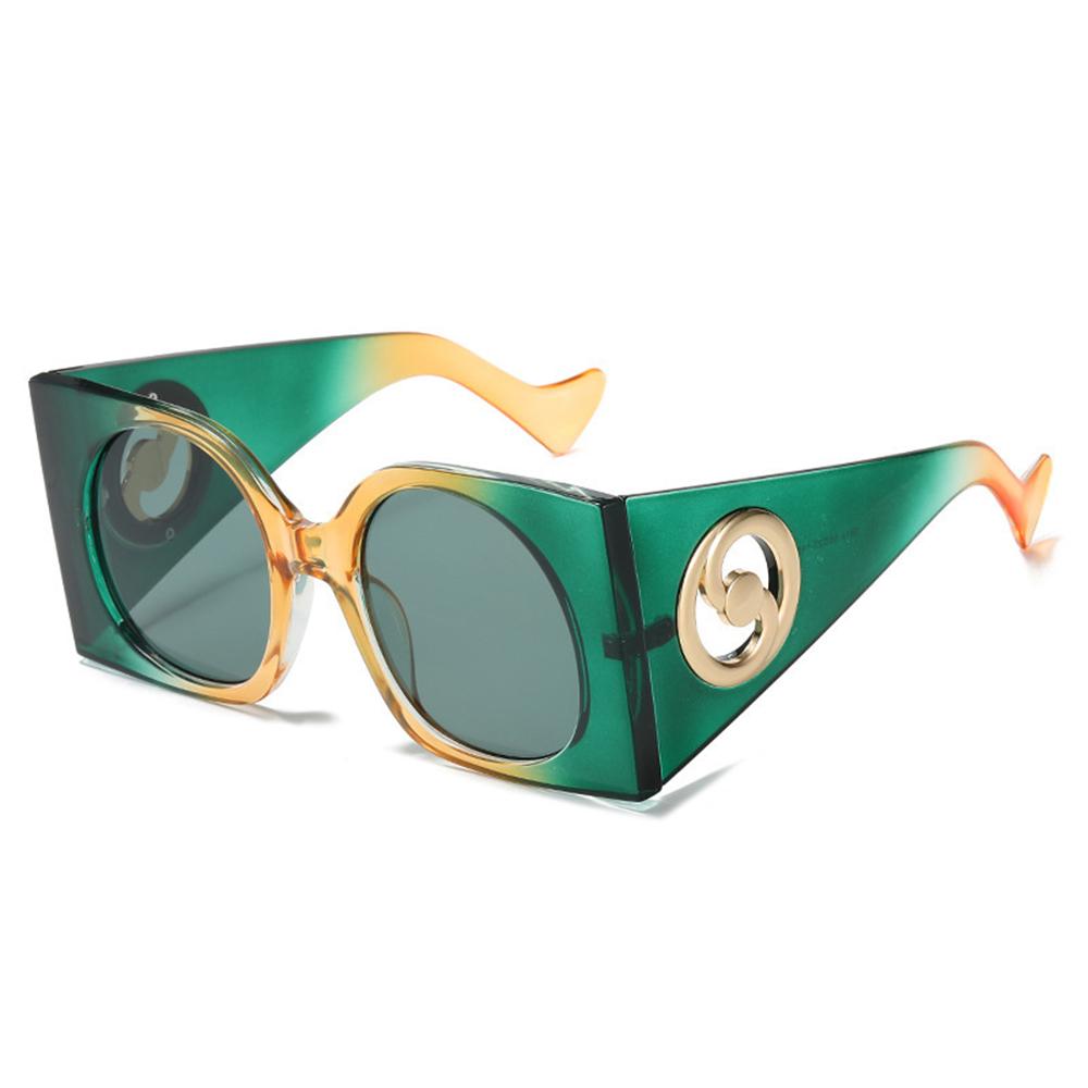 1 pz Occhiali da Sole Punk Vintage Quadrati Oversize Maschera Uomo Donna Montatura Grande Gamba Larga alla Moda Occhiali da Sole Lenti per Dama UV400