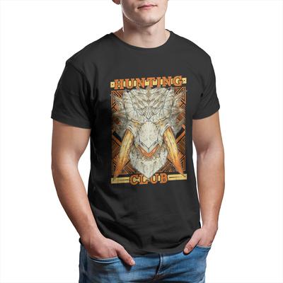 Monster Hunter World Hunting Club Barioth T Shirt RPG Game 100% Cotton Printed Clothes Leisure Gift Idea T-Shirt