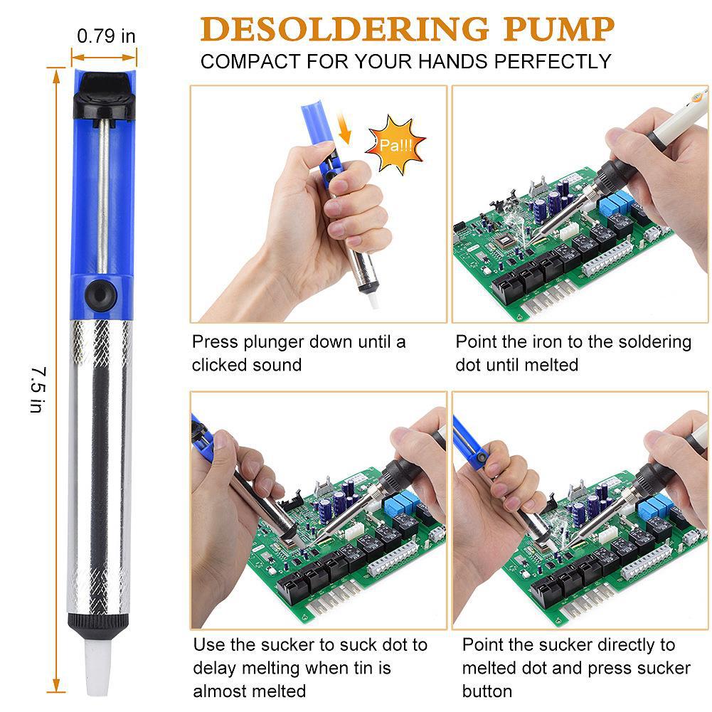 Multi-kit Adjustable Temperature Electric Soldering Iron 220V 60W Multifunction Welding Solder Rework Station Heat Repair Tools