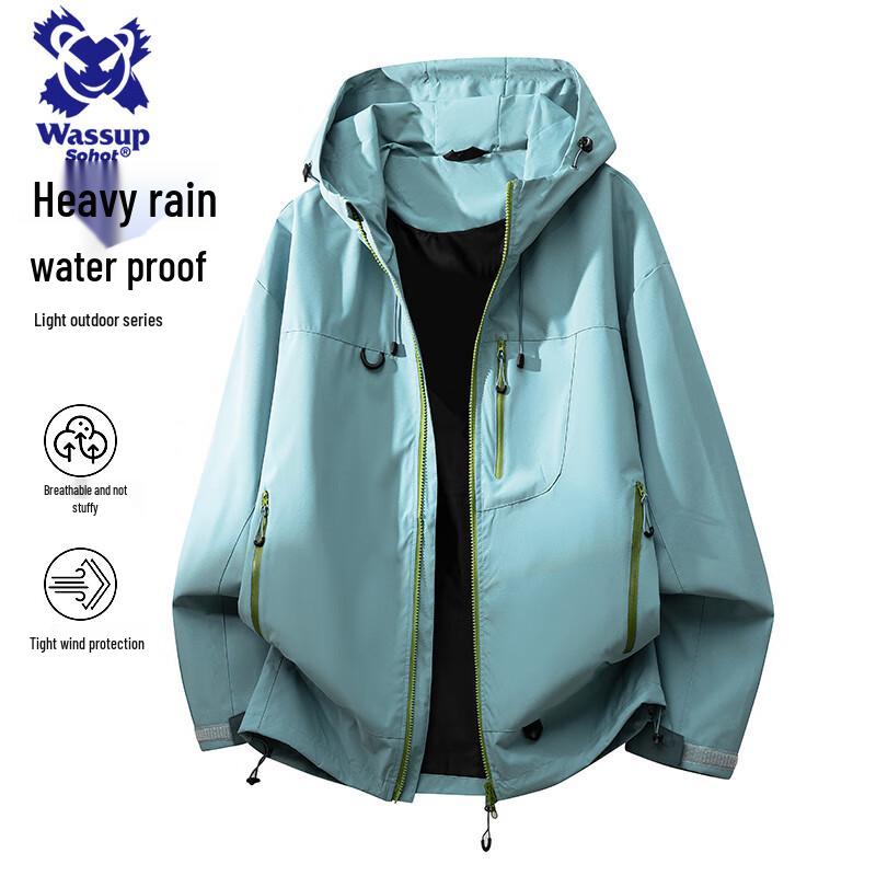 Wassup Sohot Men's Outdoor Windproof Waterproof Hiking Jacket
