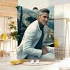 Celebrity G-Georges Clooneys Throw Lightweight 240G Flannel Blanket Soft Skin-Friendly For Summer Cooling