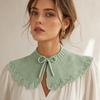 Detachable Fake Collar Hollow Knitted Shawl Collar Accessory New Drawstring Sweater Collar  Winter