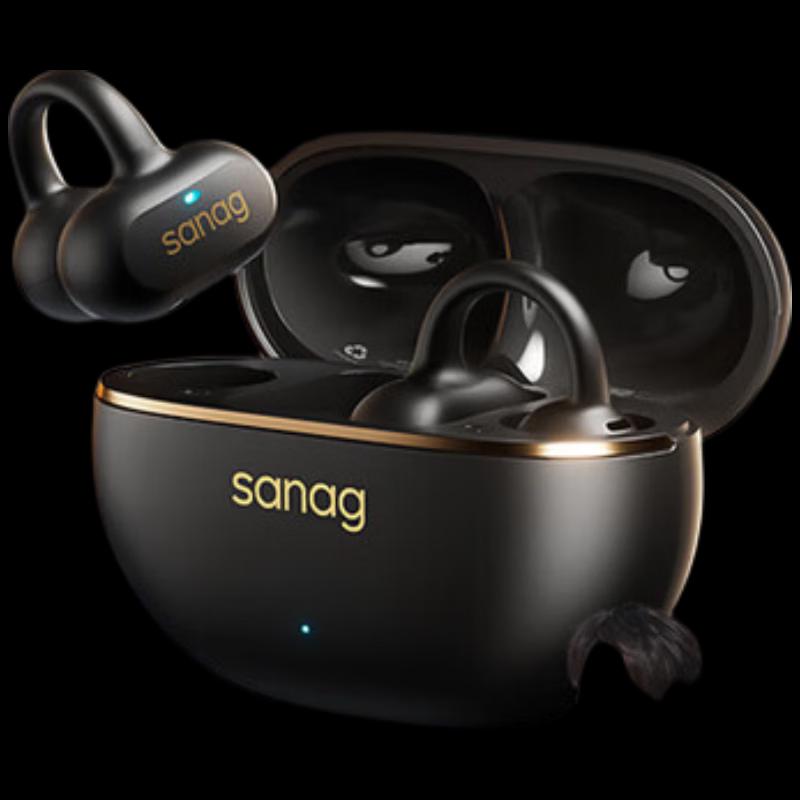 SANAG Ear-Clip AI Bone Conduction Wireless Headphones