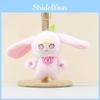 Bunny Transformative Plush Keychain Cartoon Dress Up Rabbit Toy Keyring And