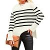 Women's Striped Knit Pullover Sweater - Autumn/Winter 2025 Collection