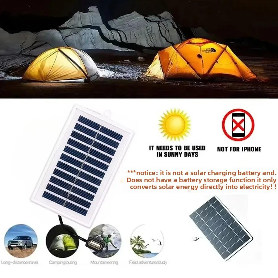 1/2PCS Portable Solar Charger Portable Solar Charger-USB Output for Outdoor Use -for Travel and Camping,Flashlight,Fan Charging