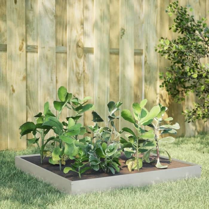 VidaXL Raised Garden Bed 100x100x18.5 Cm Stainless Steel 851014