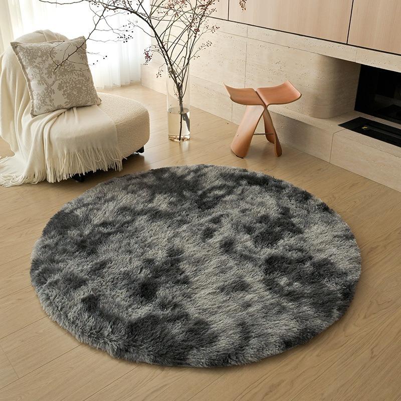 Ins White Round Carpet, Furry Floor Mat, Living Room, Home Blanket, Bedroom, Indoor Room, Plush Home Decoration Carpet