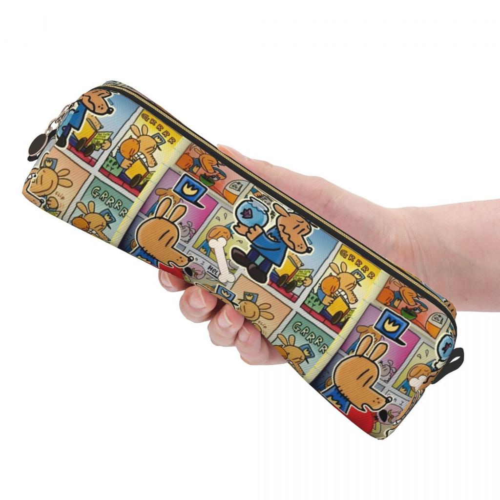 Dog Man Manga Federmäppchen Federmäppchen Stiftehalter für Schüler Große Kapazität Tasche Schüler Schulgeschenke Zubehör