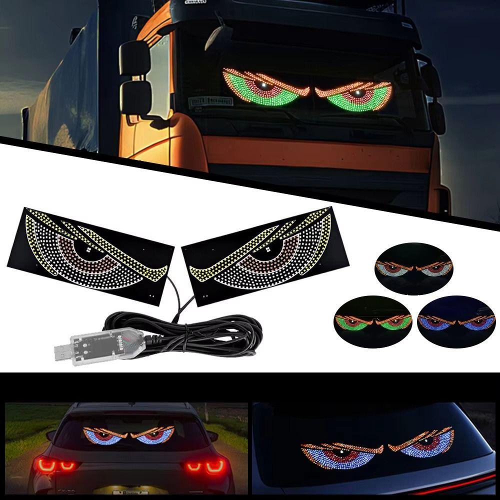 LED Display Devil Eyes Light Matrix Pixel Panel Truck Devil's Eye Light Front and Rear Windshield