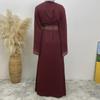 Dubai Hot Sale: Diamond Lace-Up Cardigan Dress with Pocket 2010