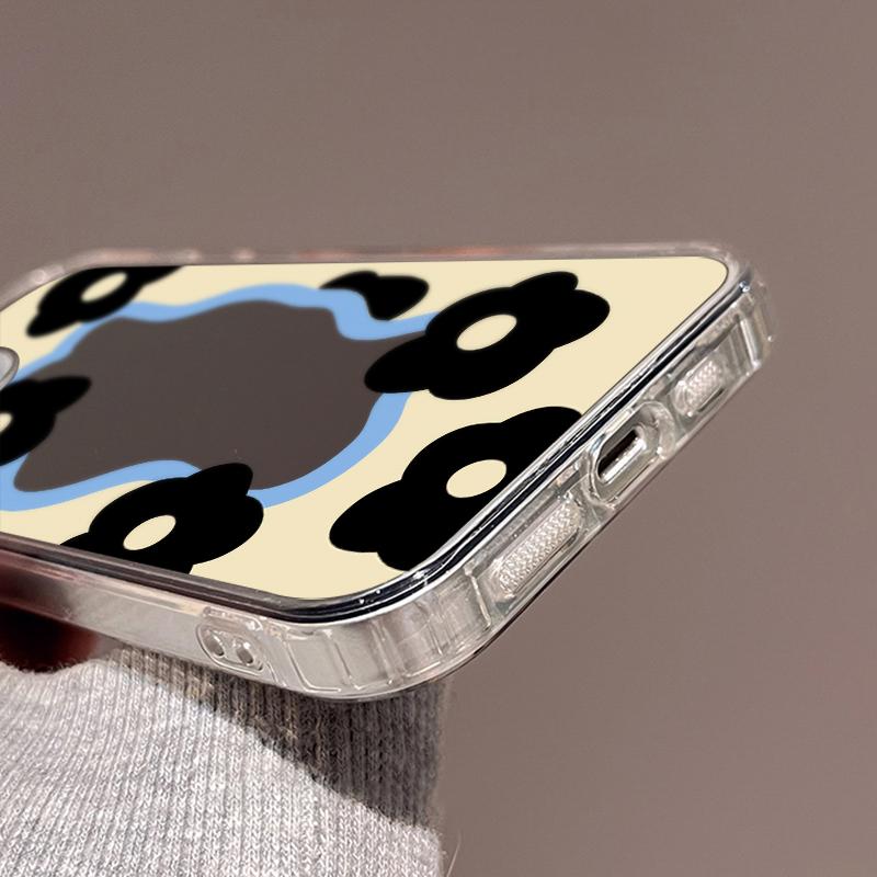 Luxury Make UP Mirror Phone Case For iPhone 16 Pro Max 11 13 14 15 12 16 Plus XR X XS 16promax 15promax Flower Back Covers Funda