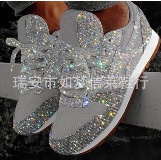 

Independent station 2025 осень кексы блестки повседневная обувь дышащая стразы платформа спортивная женская обувь внешняя торговля 38 серебряный