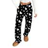 Women Pajama Pants Plush Sleep Pants Soft Elastic Waist Pajama Bottoms Patterned Pants With 2 Pockets