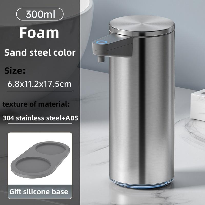 Stainless Steel Intelligent Automatic Sensing Soap Dispenser, Non-contact Household Kitchen Bathroom Wall Mounted Soap Dispenser