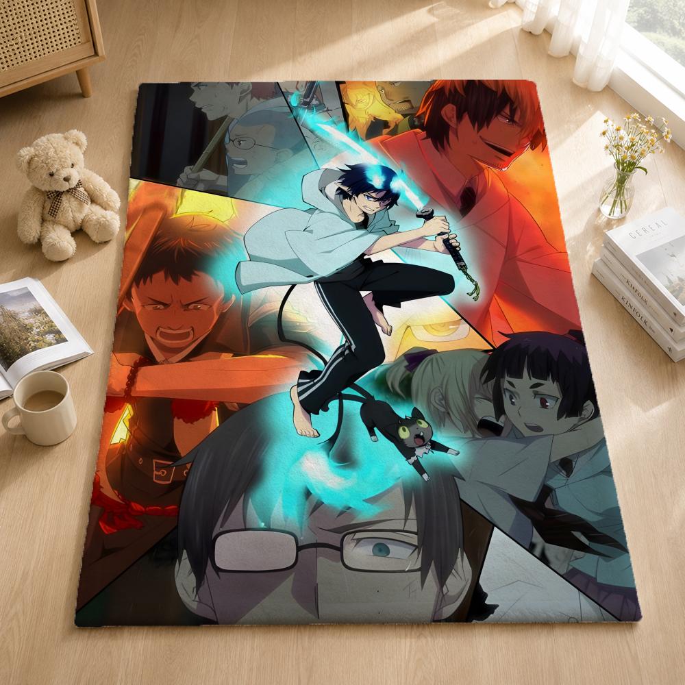 Anime B-Blue Exorcist Throw Blankets Soft Warm Flannel Blanket Bedding For Bed Living Room Home Sofa