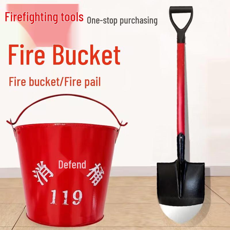 Fire Shovel and Sand Bucket Set