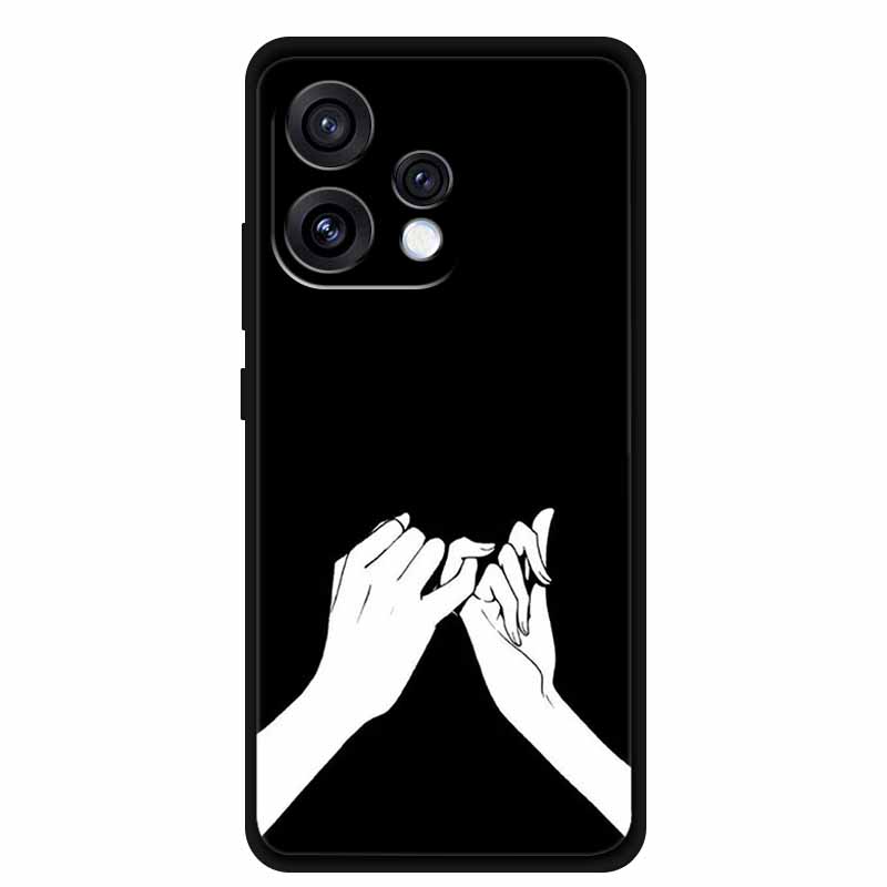 For Oppo Reno15 5G Case 6.59" Cute Cat Balck Edge Soft Silicone Wolf Phone Back Cover For Oppo Reno 15c 5G Protective Lion Funda